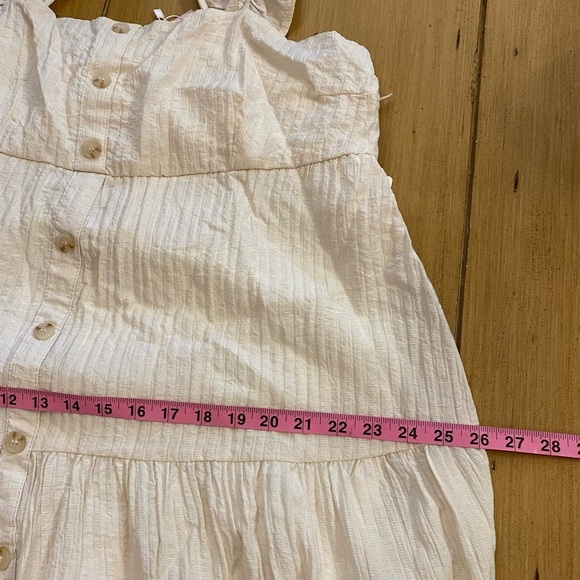 Anthropologie Women’s Blu Pepper Maxi Peasant Sleeveless Ruffles Cream NEW 1XL - Picture 12 of 16